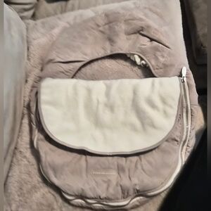 Elegant Cream and Gray Women's Bag